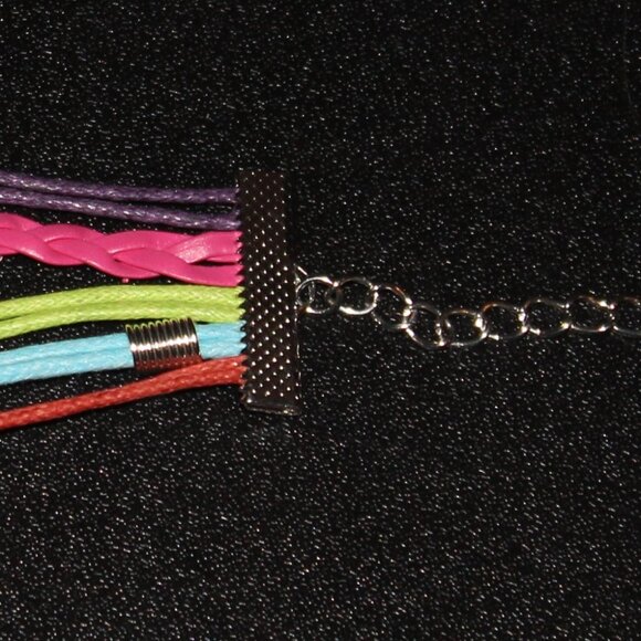 Best Friend Pastel Rainbow Charm Stack Bracelet - Picture 5 of 7